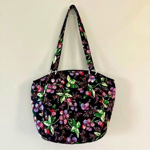 Vera Bradley Winter Berry Glenna Purse Handbag Satchel WITH Accordion Wallet